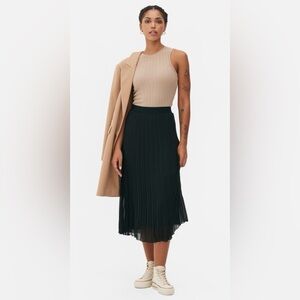 Primark Black Pleated Midi Skirt | Size 6